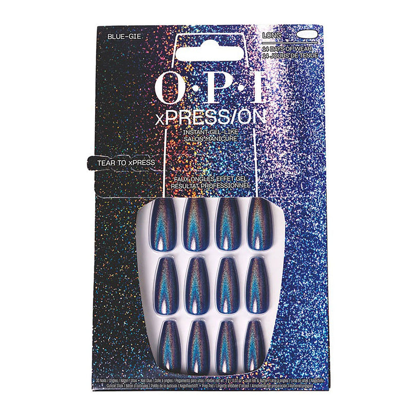 OPI xPRESS/ON Ongles à presser Effet pointes - Blue-Gie AN006L