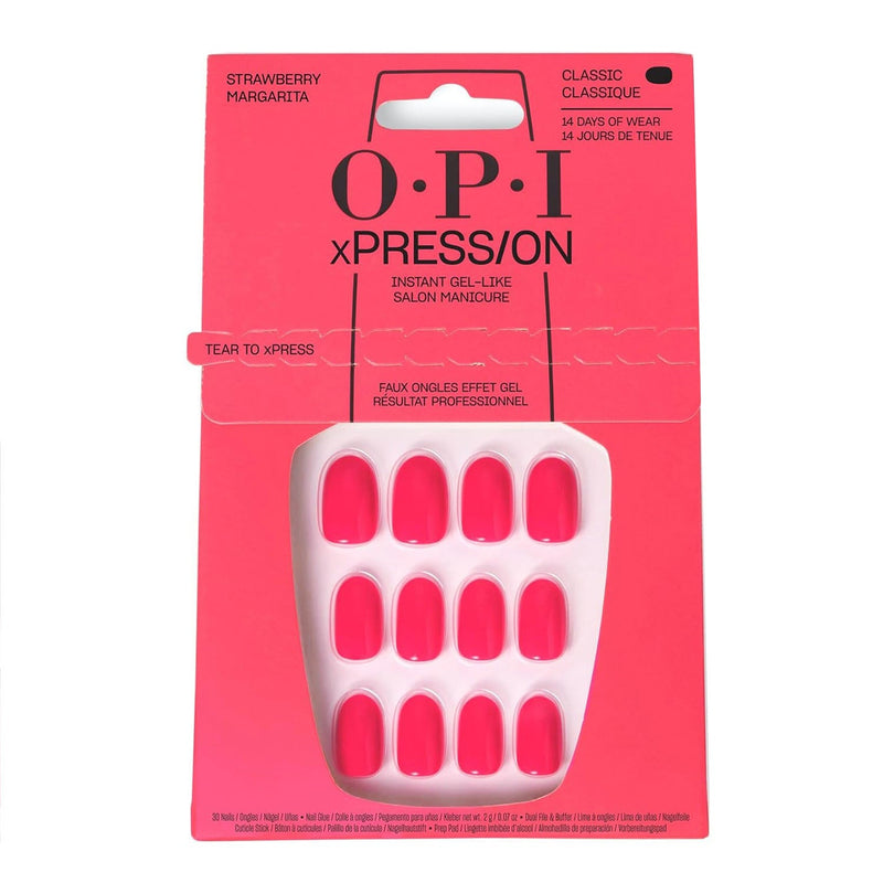 OPI xPRESS/ON Ongles à presser - Fraise Margarita S
