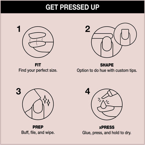 OPI xPRESS/ON Ongles à presser – French Press AN025S