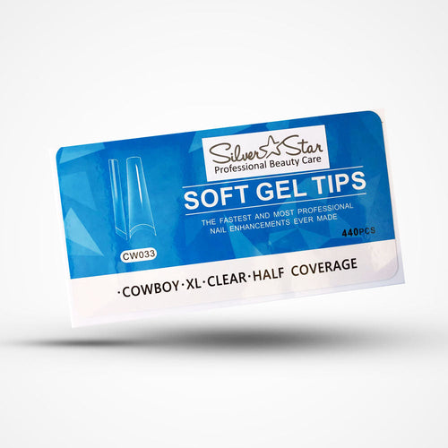 Silver Star GelTips 440 pièces Cowboy Transparent Couverture partielle XL CW033