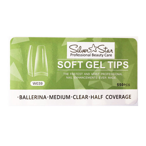 Silver Star GelTips 550PC Ballerine TransparentDemiCouverture M W039