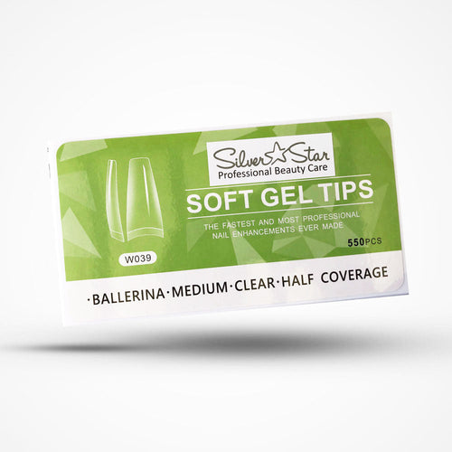 Silver Star GelTips 550PC Ballerine TransparentDemiCouverture M W039