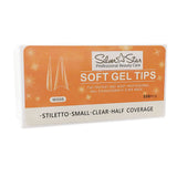 Silver Star Gel Tips 550PC Stiletto ClearHalfCoverage S W008