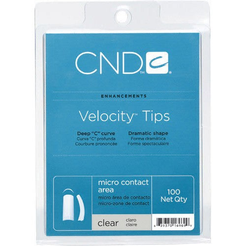 CND Velocity Tips Transparent 100 Plateau 16969