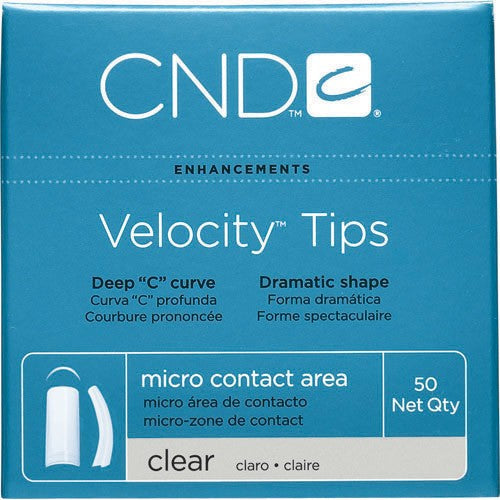 CND Velocity Tips Transparent 50 pces Taille 8 16988