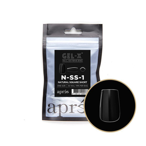 Apres Gel-X Embouts Individuels Carré Naturel Court 50PC NSS1