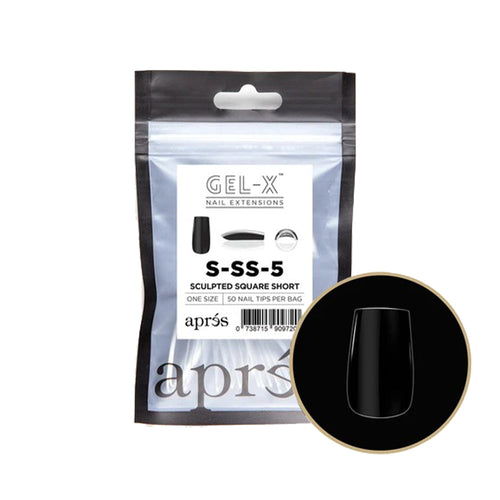 Apres Gel-X Embouts Individuels Sculpted Square Court 50PC SSS5