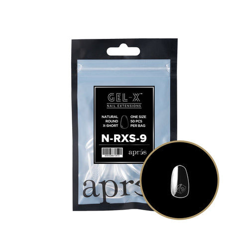 Apres Gel-X Tips Natural Round X-Short Sachet de Recharge NRXS9