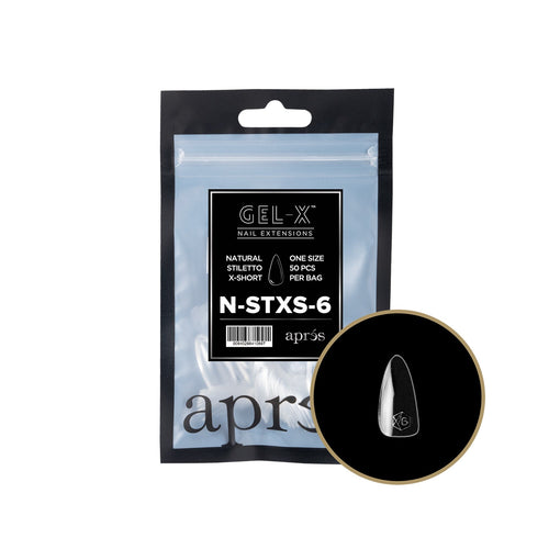 Apres Embouts Gel-X Natural Stiletto X-Short Recharge NSTXS6