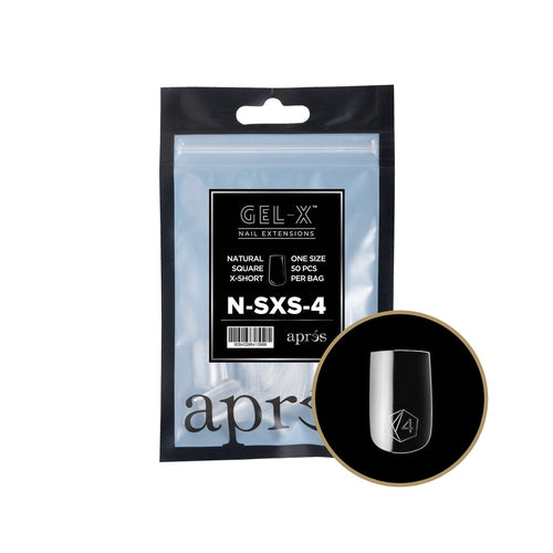 Apres Gel-X Tips Natural Square X-Short Sachet de Recharge NSXS4