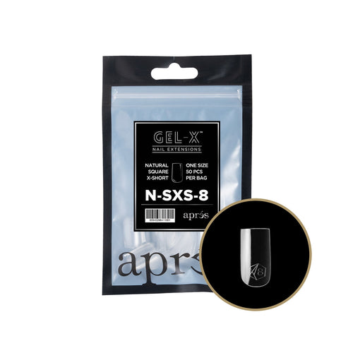 Apres Gel-X Tips Natural Square X-Short Sachet de Recharge NSXS8