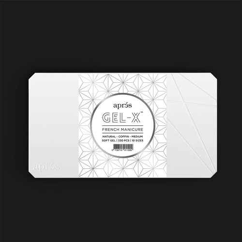 Apres Gel-X™ French Manucure Tips Natural Coffin Med 11099
