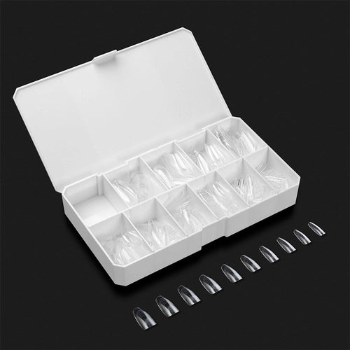 Apres Gel-X™ French Manucure Tips Natural Coffin Med 11099