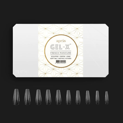 Apres Gel-X™ French Manucure Embouts Sculpted Coffin Long 11112