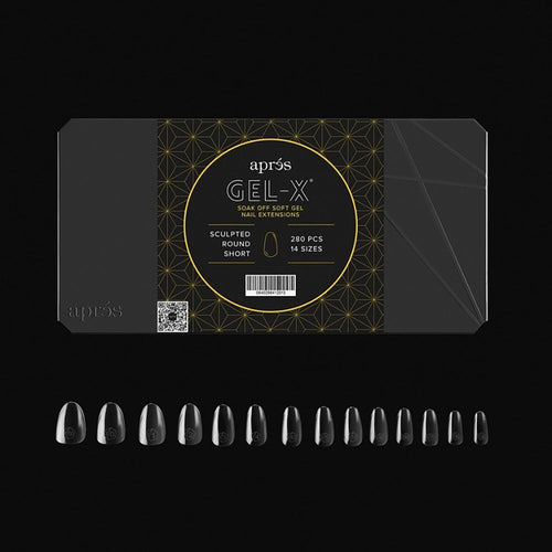 Apres Gel-X Soft Gel Tips Sculpted Round Short 280Pcs 12013
