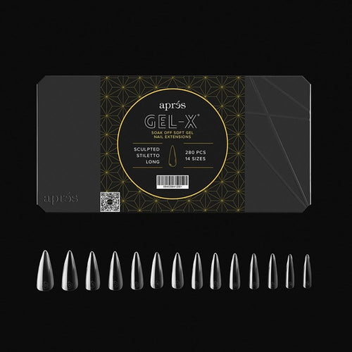Apres Gel-X Soft Gel Tips Sculpted Stiletto Long 280Pcs12051
