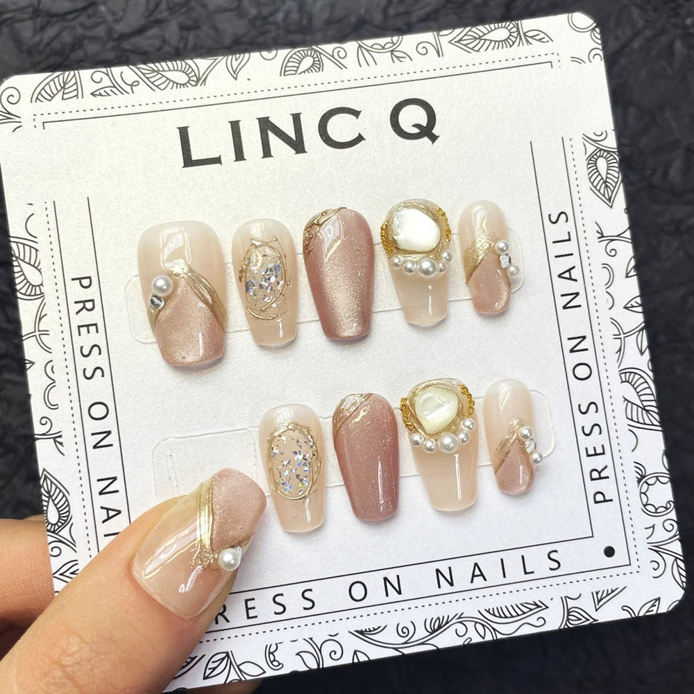 Linc Q Faux Ongles Press-On Embouts #1353 Court 01353