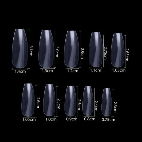 Cre8tion Nail Tips 600pcs 04 Clear Short Amande 15135