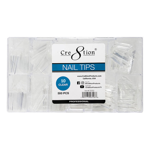 Cre8tion Faux Ongles 500 pces 10 Clairs Droits 15147