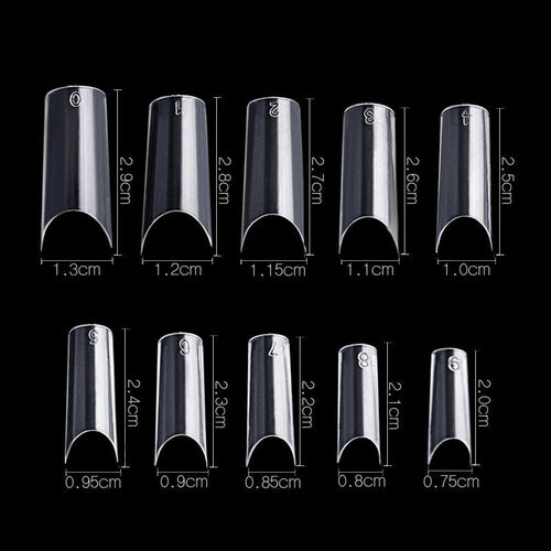 Cre8tion Faux Ongles 500 pces 10 Clairs Droits 15147