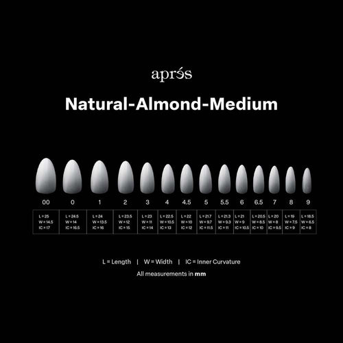 Apres Gel-X Embouts Ombrés en Gel Souple Amande Naturelle Moyenne NAM3