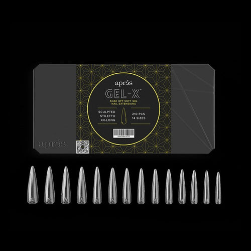 Apres Gel-X Soft Gel Tips Sculpted Stiletto XX- Long 210Pcs