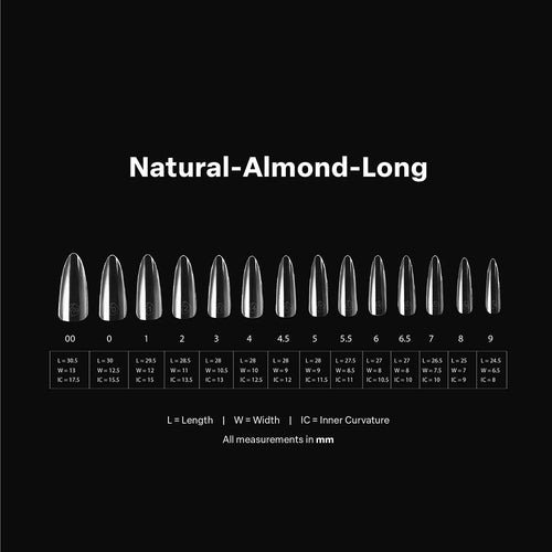 Apres Gel-X Soft Gel Tips Natural Almond Long 600 Pcs 40086