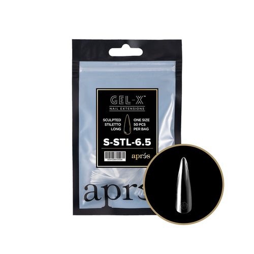 Apres Gel-X Tips Sculpted Stiletto Long Sachet de recharge SSTL6.5