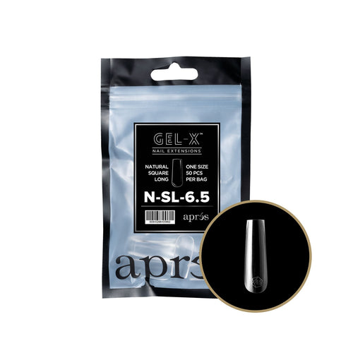 Apres Gel-X Embouts Individuels Carré Naturel Long 50 UDS NSL6.5