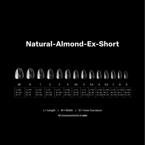 Apres Gel-X Embouts en gel souple Natural Almond Extra-court 600 pièces 40621