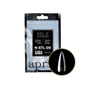 Apres Gel-X Tips Natural Stiletto Long 50PK NSTL00 40650