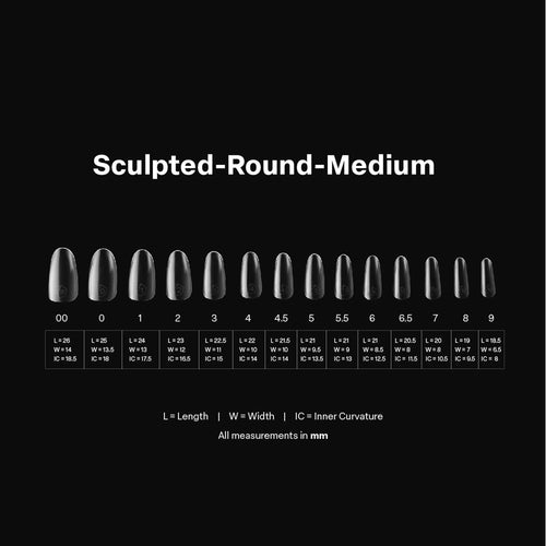 Apres Gel-X Tips Sculpted Round Medium 50PK SRM5.5 40700