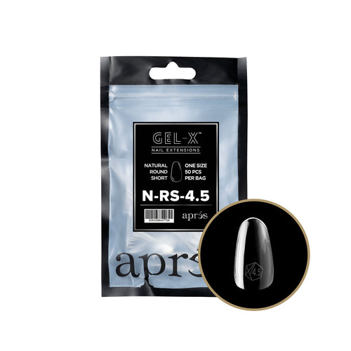 Apres Gel-X Tips Naturel Rond Court Sachet Recharge NRS4.5