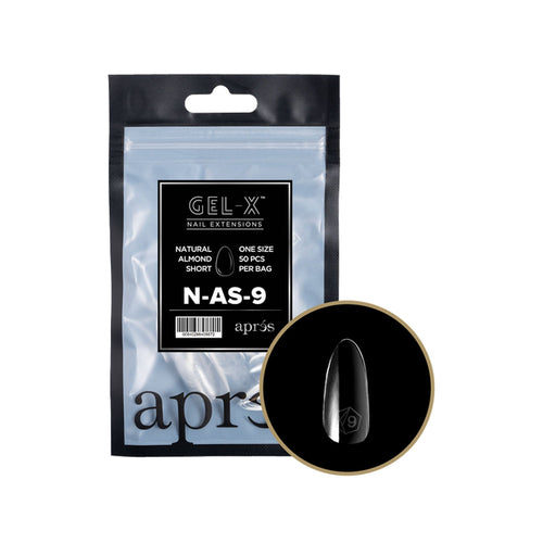 Apres Gel-X Soft Gel Tips Natural Almond Short 50Pcs N-AS-9