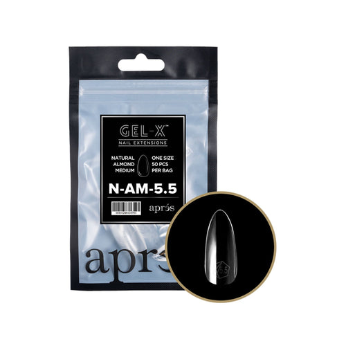 Apres Gel-X Tips Natural Almond Medium Refill Bag NAM5.5