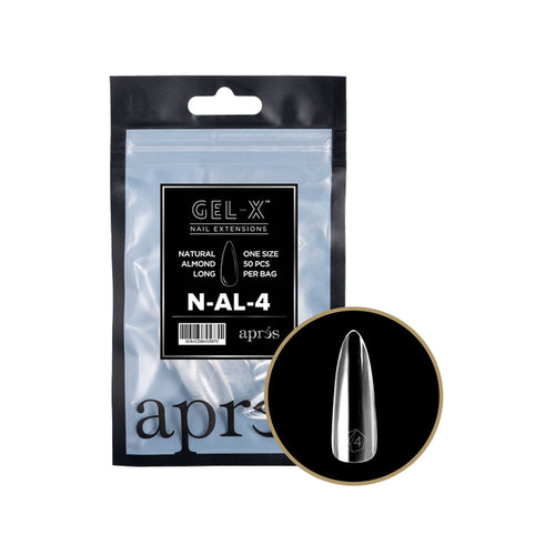 Apres Gel-X Embouts en gel souple Natural Almond Long Recharge N-AL-4