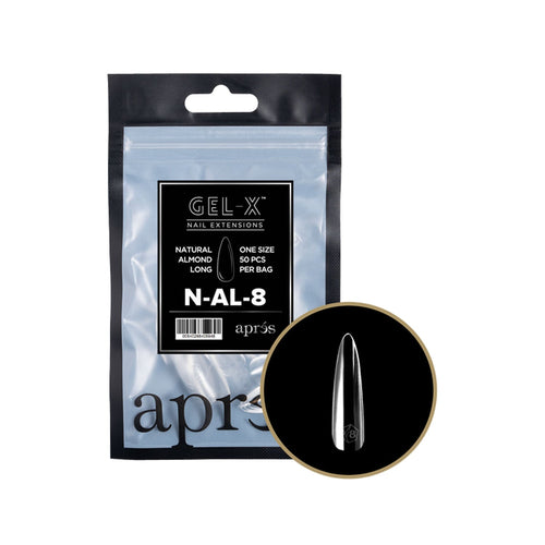 Apres Gel-X Embouts en gel souple Natural Almond Long Recharge N-AL-8