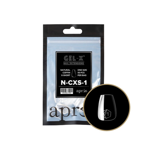 Apres Gel-X Tips Cercueil Naturel Extra-Court Sachet de Recharges NCXS1