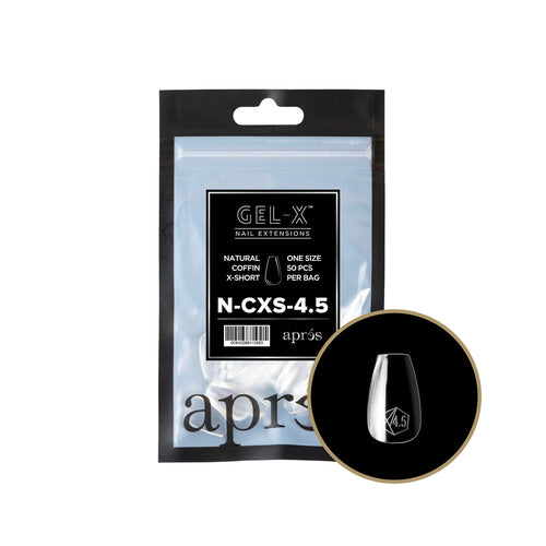Apres Gel-X Tips Natural Coffin X-Short Sachet de Recharge NCXS4.5