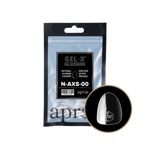 Apres Gel-X Tips Natural Almond X-Short Sachet de Recharge NAXS00