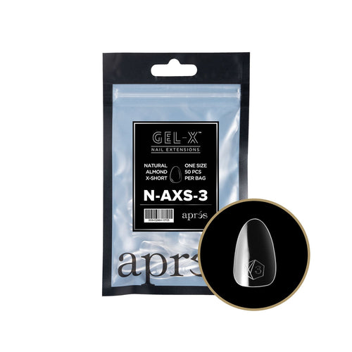 Apres Gel-X Tips Natural Almond X-Short Sachet de Recharge NAXS3
