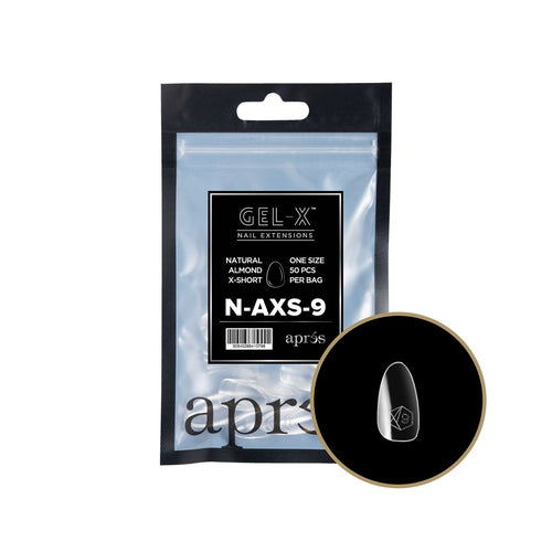 Pointes Apres Gel-X Natural Almond X-Short Sachet de Recharge NAXS9