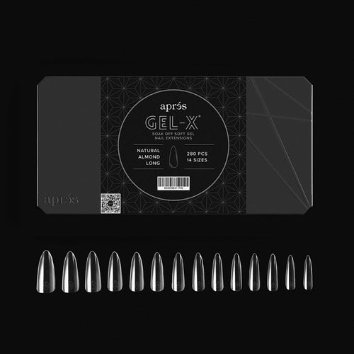 Apres Embouts de gel souple Gel-X Amande naturelle Longs 280 pièces 41174