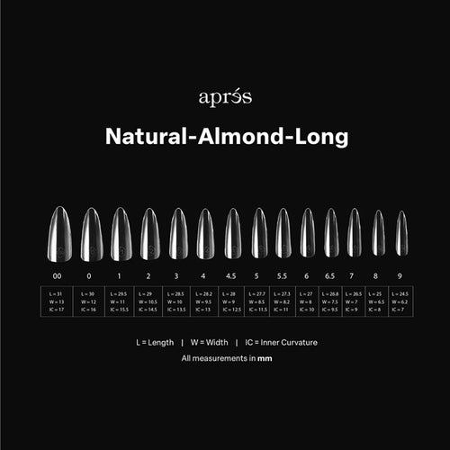 Apres Embouts de gel souple Gel-X Amande naturelle Longs 280 pièces 41174