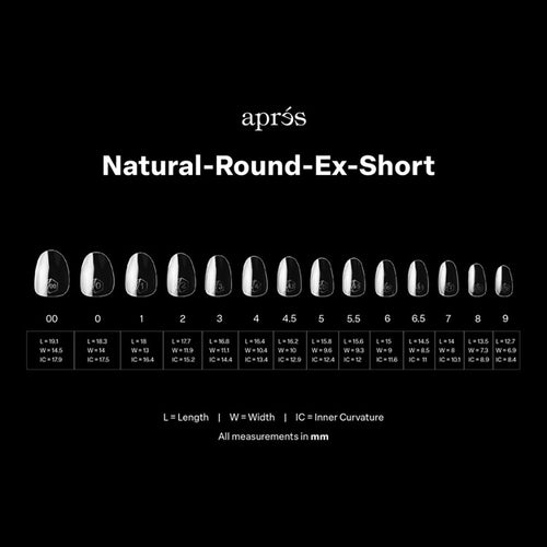 Apres Gel-X Soft Gel Tips Natural Round X-Short 280 pièces 41179