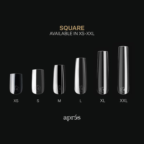Apres Gel-X Soft Gel Tips Natural Square X-Short 280Pcs 1185