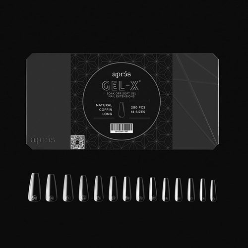Apres Gel-X Embouts en gel souple Naturels Cercueil Long 280 pièces 41188