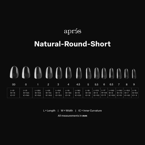 Apres Gel-X Embouts en gel souple Natural Round Court 280 Pièces 41189
