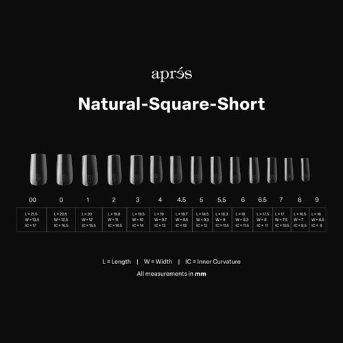Apres Gel-X Embouts en Gel Souple Carré Naturel Court 280 Pièces 41191