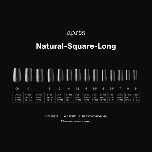 Apres Gel-X Embouts en gel souple Natural Square Long 280 Pièces 41193